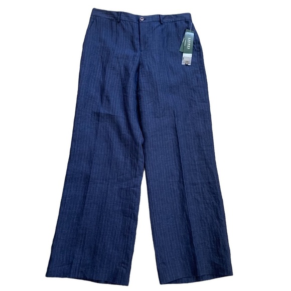 Lauren Ralph Lauren New With Tags The Andover Modern Wide Leg Pant 100% Linen - Picture 1 of 11